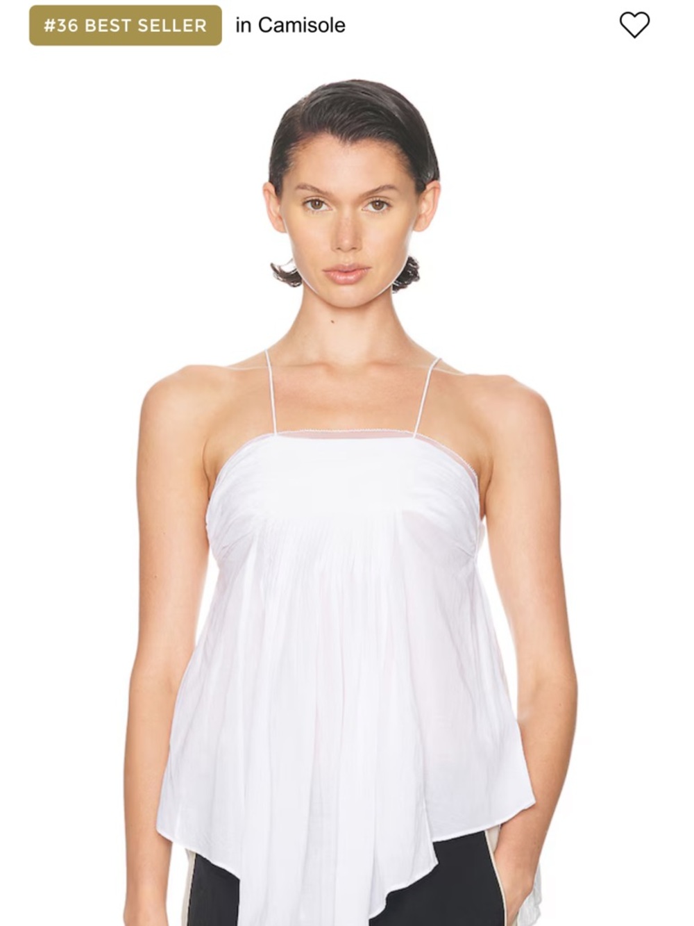 Christopher Esber Anemoi White Draped Camisole Top